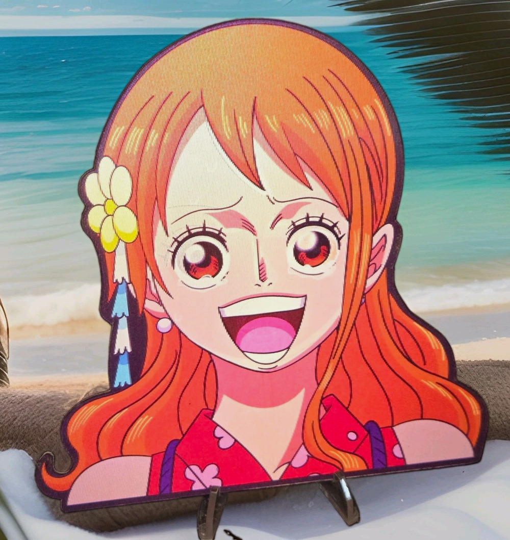 One Piece Nami 3D Lenticular Anime Motion Car Laptop Sticker Decal Peeker